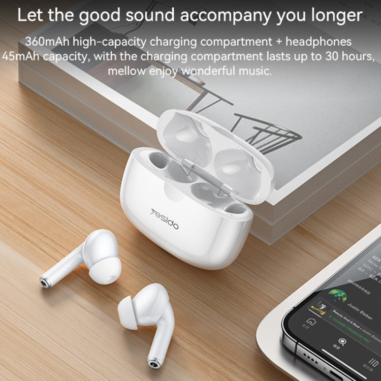 Yesido TWS24 ANC+ENC Dual Noise Reduction Smart TWS Wireless Bluetooth Earphone, TWS24