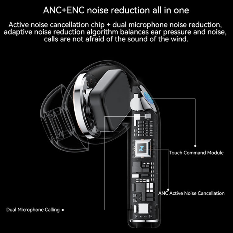 Yesido TWS24 ANC+ENC Dual Noise Reduction Smart TWS Wireless Bluetooth Earphone, TWS24
