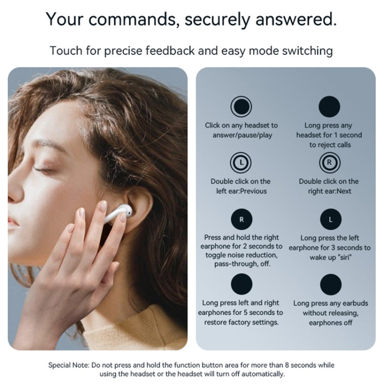 Yesido TWS24 ANC+ENC Dual Noise Reduction Smart TWS Wireless Bluetooth Earphone, TWS24