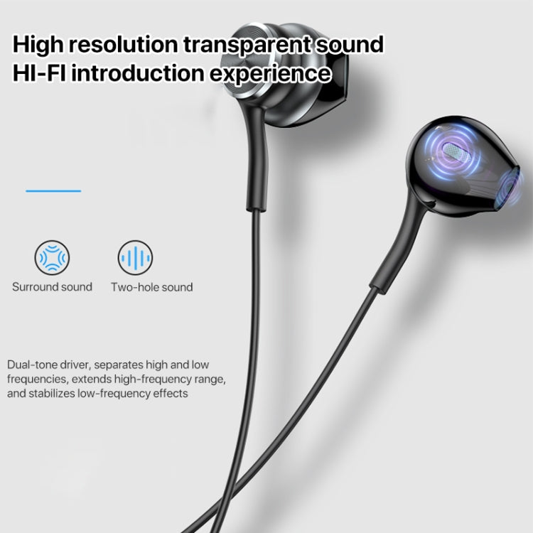 Yesido YH40 3.5mm Plug Wired HiFi Sound Music Earphones with Mic, YH40