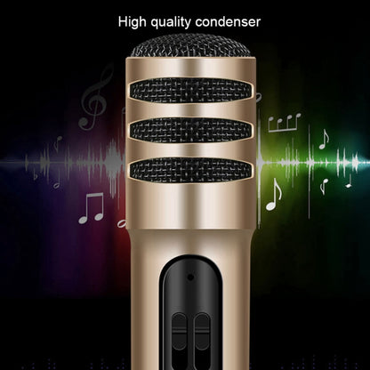 BGN-C7 Condenser Microphone Dual Mobile Phone Karaoke Live Singing Microphone Built-in Sound Card