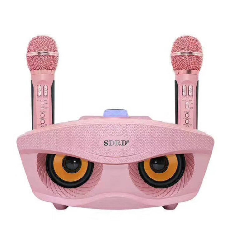 SD-306 2 in 1 Family KTV Portable Wireless Live Dual Microphone + Bluetooth Speaker, SD-306(Black), SD-306(Pink), SD-306(Gold)