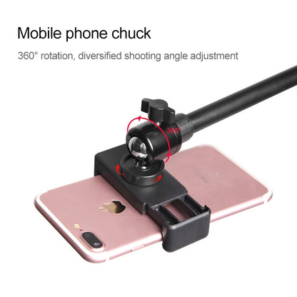 Desktop Mobile Phone Overhead Bracket Photography Micro-Course Video Recording Live Broadcasting Tripod,Single-camera Setup, Single-camera Setup