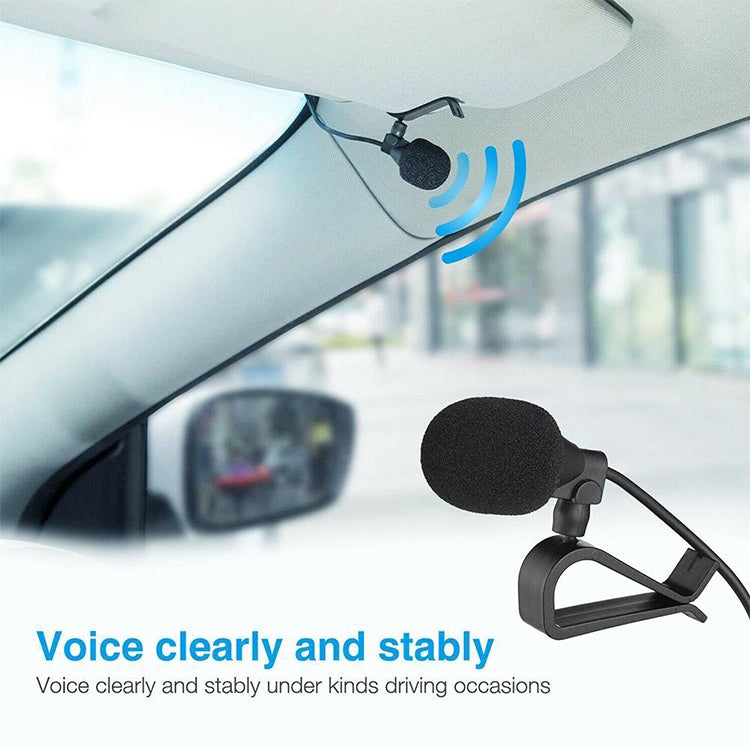 ZJ015MR Stereo 3.5mm Straight Plug Car Navigation DVD External Paste Microphone, Length: 3m, Stereo 3.5mm Straight