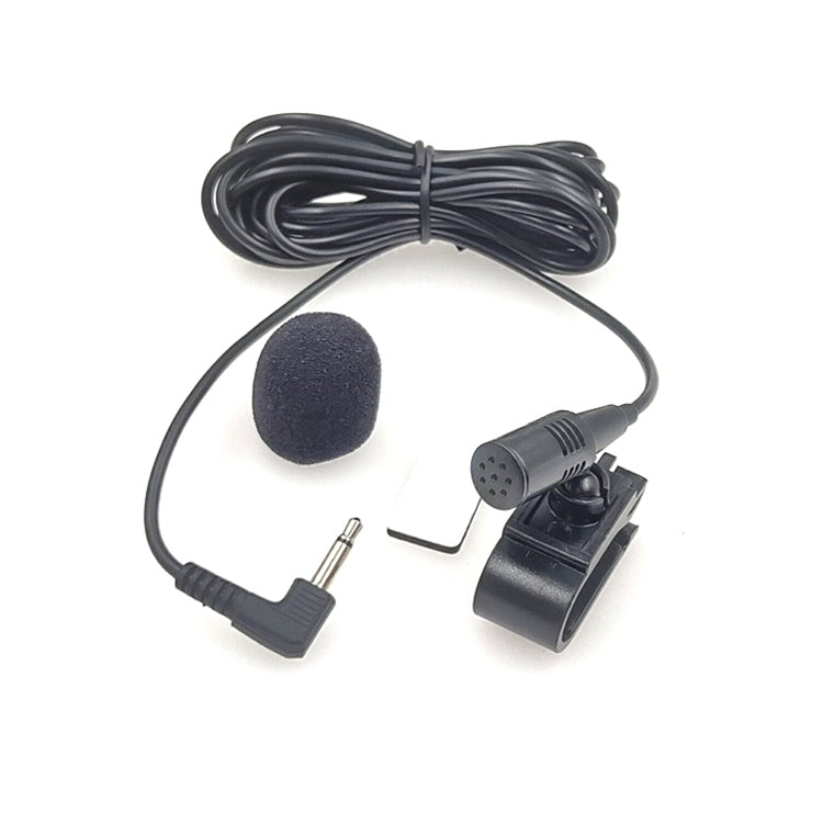 ZJ025MR Stick-on Clip-on Lavalier Mono Microphone for Car GPS / Bluetooth Enabled Audio DVD External Mic, Cable Length: 3m, 90 Degree Elbow 3.5mm Jack, Elbow 3.5mm Jack Mono