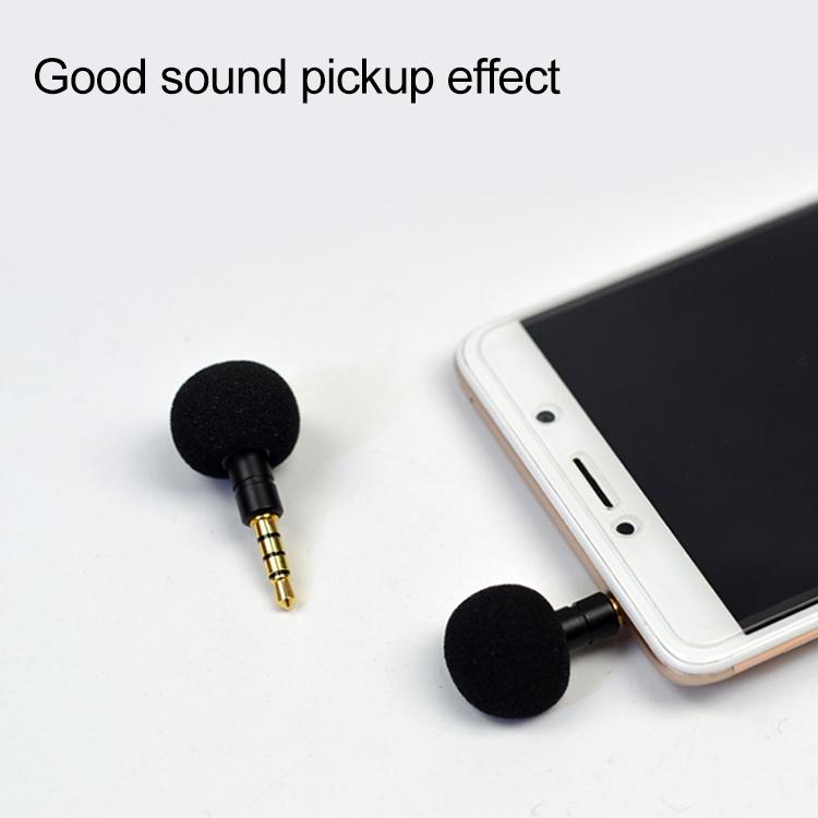 ZJ040MR 4 Level Pin 3.5mm Mobile Phone Tablet Laptop Electronic Equipment Mini Straight Microphone, 4 Level Pin