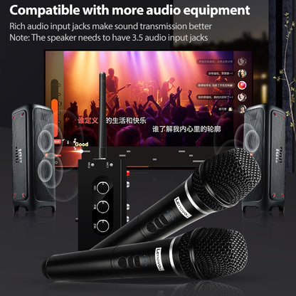 Original Lenovo TW01C TV K Song Dual Wireless Microphone with Sound Card Set