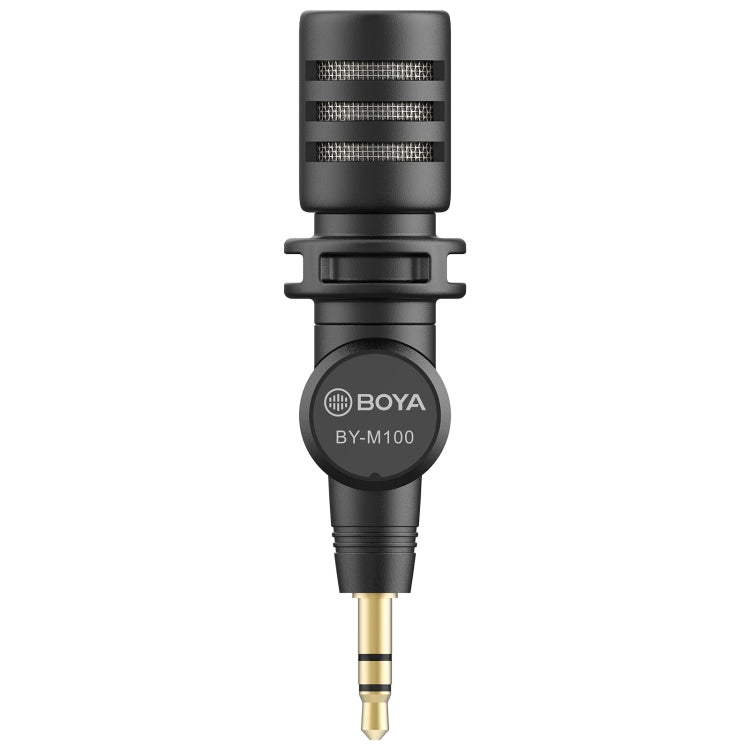 BOYA BY-M100 3.5mm Interface Mini Omnidirectional Condenser Microphone, Suitable for SLR Cameras, BY-M100