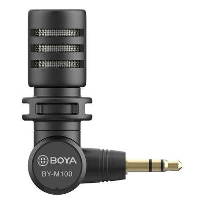 BOYA BY-M100 3.5mm Interface Mini Omnidirectional Condenser Microphone, Suitable for SLR Cameras, BY-M100