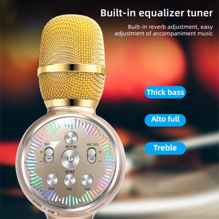 K2 Bluetooth 5.0 Karaoke Live Colorful Lights Wireless Bluetooth Microphone