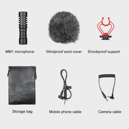 MM1 Live Recording Interview Intelligent Noise Reduction Condenser Microphone for Mobile Phone / SLR Camera / Camcorder, MM1