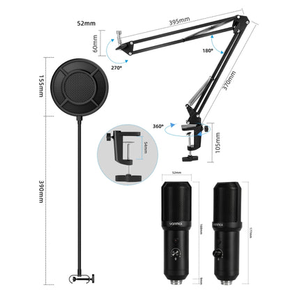 Yanmai Q10B USB Recording Microphone Kit, Q10B