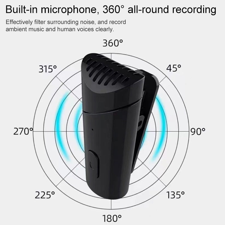 MY-M6 USB-C / Type-C Port Portable Smart Noise Reduction 2.4GHz Wireless Microphone with Clip, Type-C