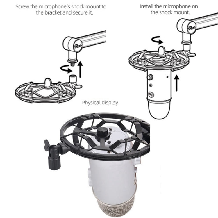 TEYUN T8 Live Microphone Metal Shockproof Bracket, T8