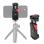 Fotopro SJ-89 Carbon Fiber Texture Tripod Mount Adapter Phone Clamp Bracket with Cold Shoe, SJ-89