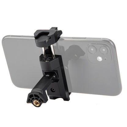 Fotopro SJ-36+ 360 Degree Rotation Horizontal and Vertical Tripod Mount Adapter Phone Clamp Bracket with Cold Shoe, SJ-36+