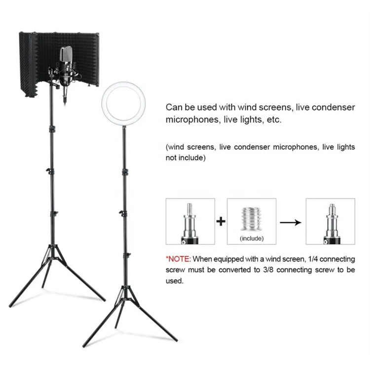 XTUGA UL-03 Live Light Tripod Lift Floor Microphone Stand, UL-03