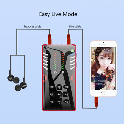 RK-C21 Bluetooth Live Broadcast Audio Headset Microphone Webcast Entertainment Streamer Sound Card for Phone, Computer PC