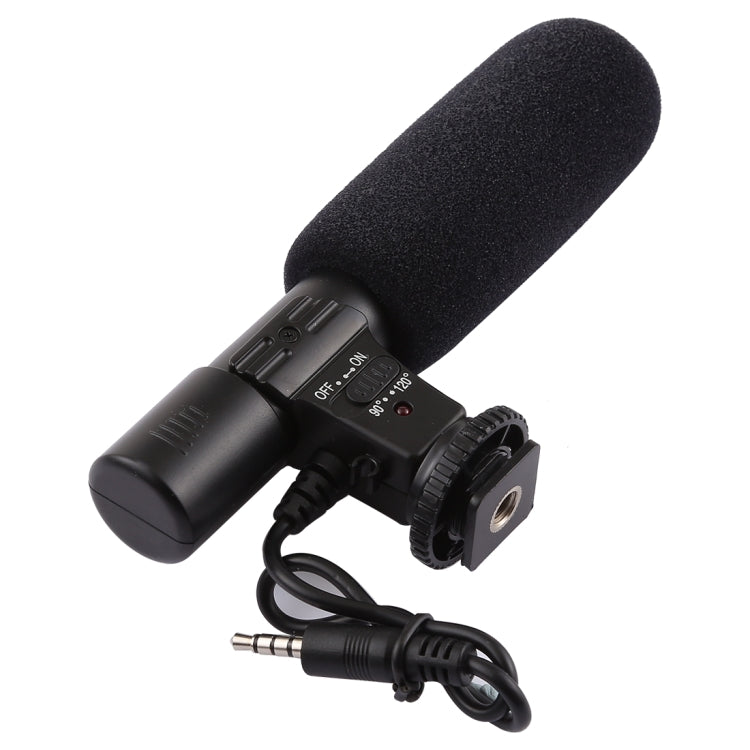 MIC-02 30-18000Hz Rate Sound Clear Stereo Microphone for Smartphone, Cable Length: 28cm