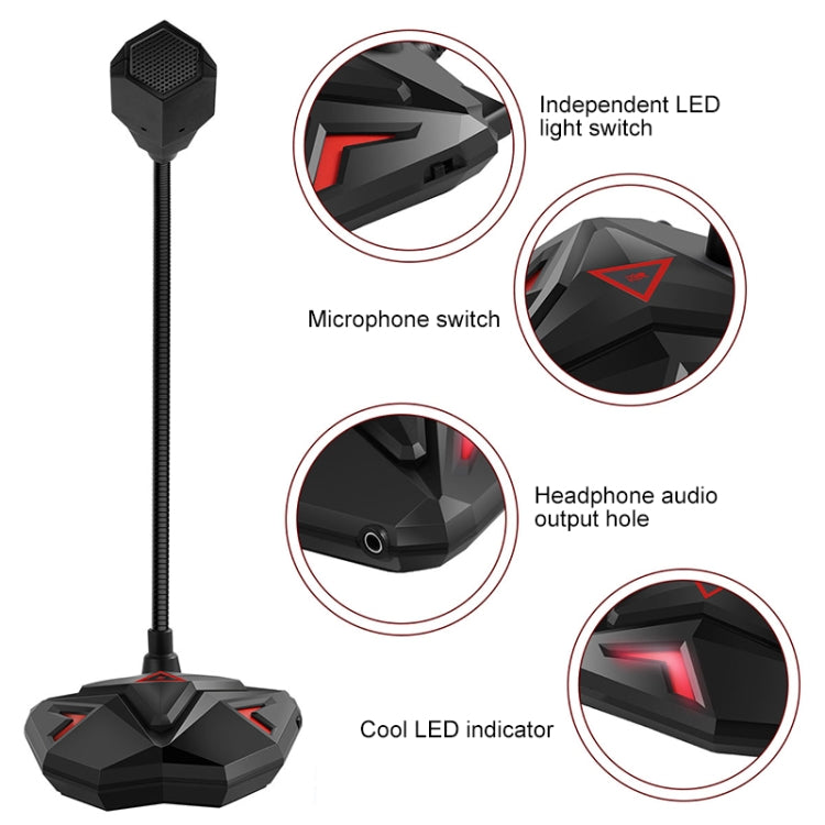 G55 Capacitive Gaming Microphone with LED Indicator