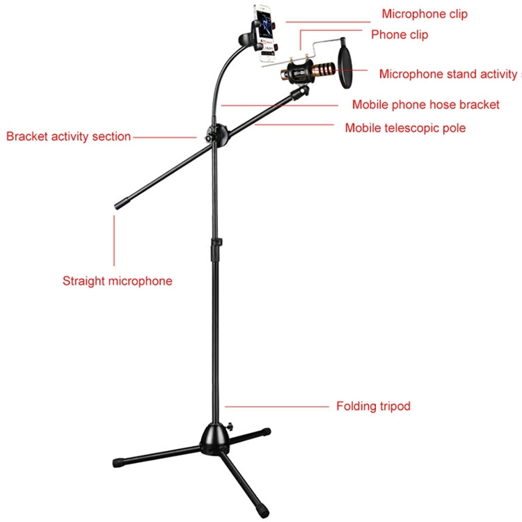 RODD NB-108 Karaoke Phone Microphone Tripod, RODD NB-108