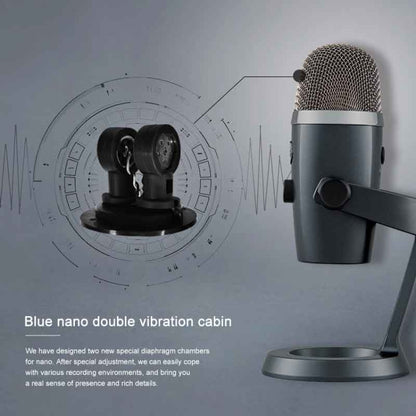 Logitech Blue Yeti Nano Condenser Digital USB Live Broadcast Microphone, Blue Yeti Nano