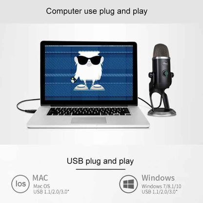 Logitech Blue Yeti X Condenser USB Recording Live Broadcast Microphone, Blue Yeti X