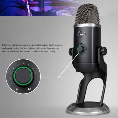 Logitech Blue Yeti X Condenser USB Recording Live Broadcast Microphone, Blue Yeti X