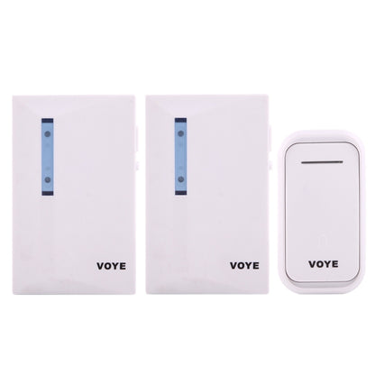 VOYE V015F2 Wireless Smart Music Home Doorbell with Dual Receiver, Remote Control Distance: 120m (Open Air), V015F2