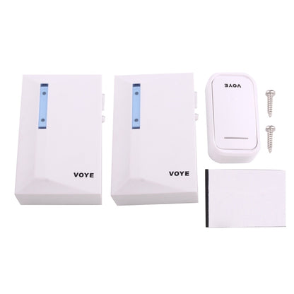 VOYE V015F2 Wireless Smart Music Home Doorbell with Dual Receiver, Remote Control Distance: 120m (Open Air), V015F2