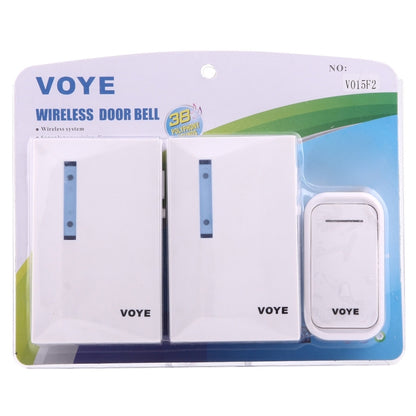 VOYE V015F2 Wireless Smart Music Home Doorbell with Dual Receiver, Remote Control Distance: 120m (Open Air), V015F2