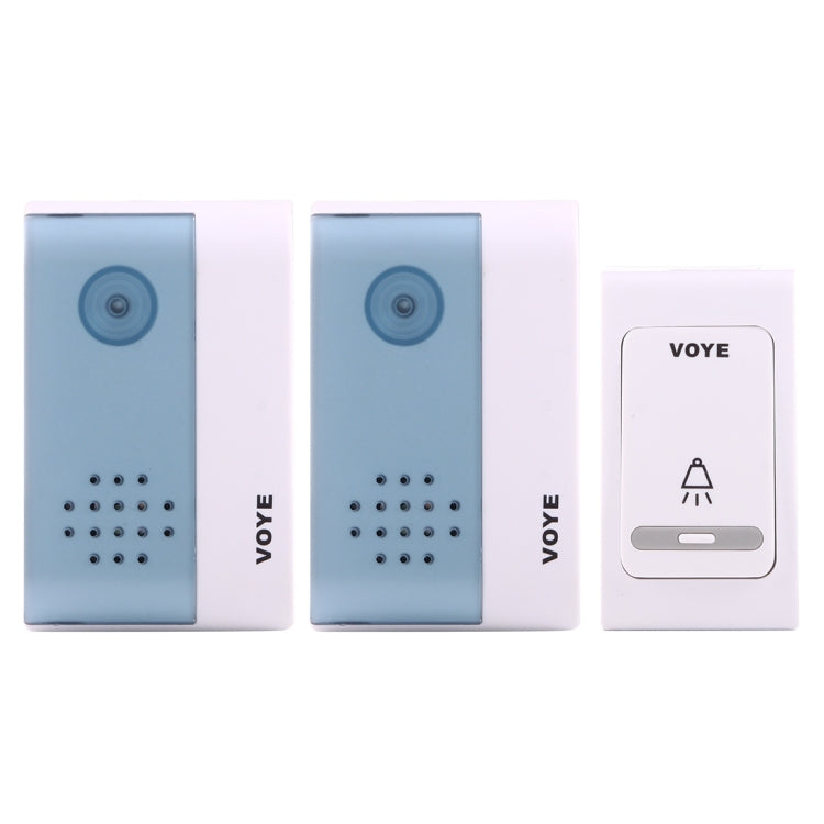 VOYE V004B2 Wireless Smart Music Home Doorbell with Dual Receiver, Remote Control Distance: 120m (Open Air), V004B2