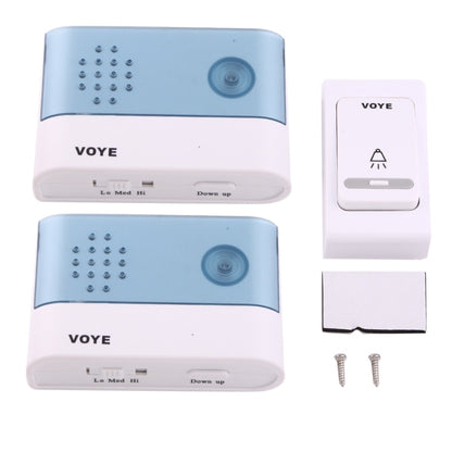 VOYE V004B2 Wireless Smart Music Home Doorbell with Dual Receiver, Remote Control Distance: 120m (Open Air), V004B2