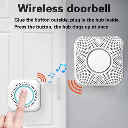 PJ-16 Intelligent Wireless Doorbell with 8-level Volume Adjustable & 36 Ringtones, EU Plug