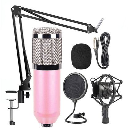 BM-800 Network K-Song Dedicated High-end Metal Shock Mount Microphone Set, BM800 Kit Black, BM800 Kit Pink, BM800 Kit Blue, BM800 Kit White