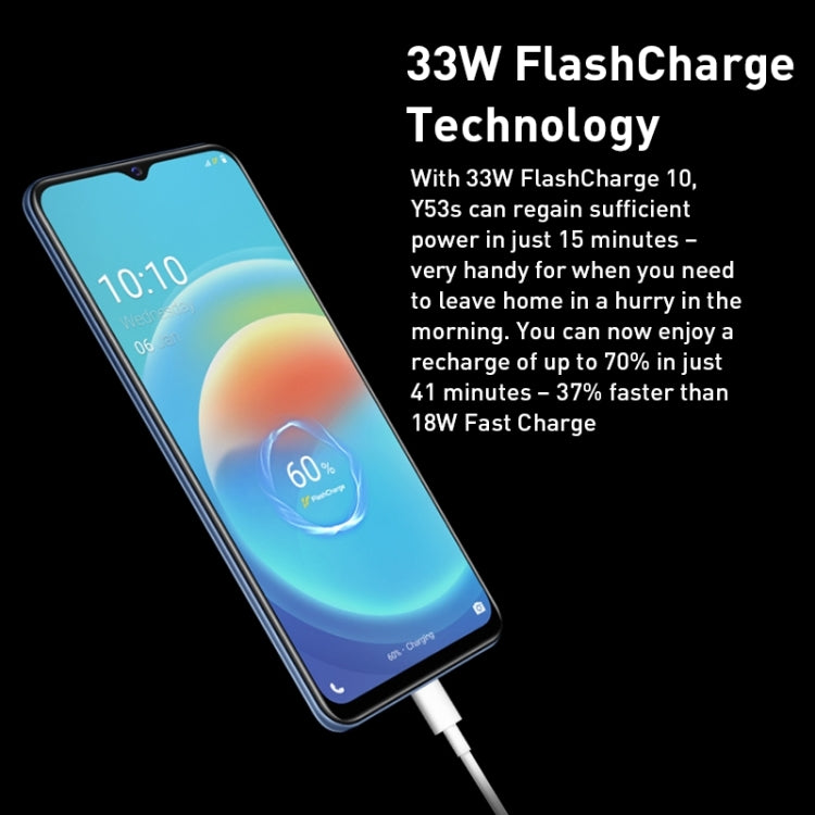 Dual Back Cameras, Side Fingerprint Identification, 5000mAh Battery, 6.58 inch Android 11.0 OriginOS 1.0 Qualcomm Snapdragon 480 Octa Core up to 2.0GHz, OTG, Network: 5G, 8GB+256GB