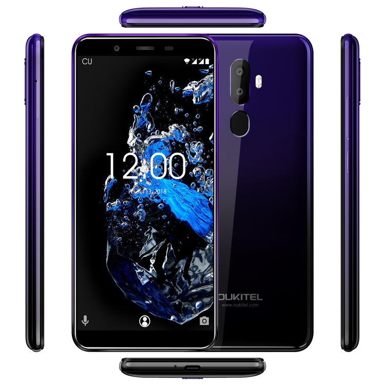 Dual Back Cameras, Fingerprint Identification, 5.5 inch Android 8.1 MTK6750T Octa Core up to 1.5GHz, Network: 4G, Dual SIM, OTG, OTA