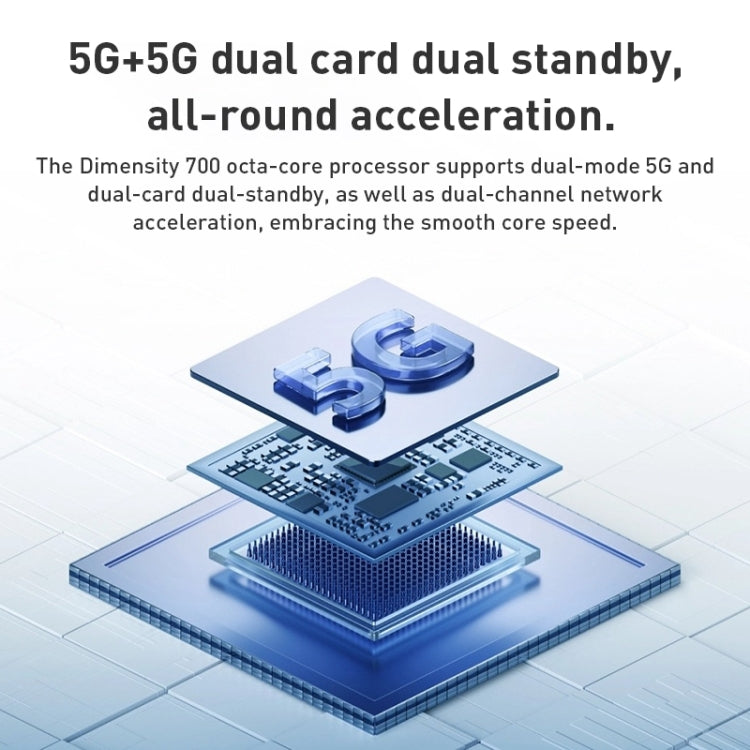 Dual Back Cameras, Side Fingerprint Identification, 6000mAh Battery, 6.58 inch Android 11.0 OriginOS 1.0 Dimensity 700 Octa Core up to 2.2GHz, OTG, Network: 5G, 8GB+128GB