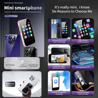 Face Recognition, 3.0 inch Android 9.0 MTK6739CW Quad Core up to 1.28GHz, OTG, Network: 4G, Dual SIM, Support Google Play, 2GB+16GB