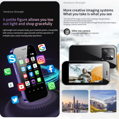 Face Recognition, 3.0 inch Android 9.0 MTK6739CW Quad Core up to 1.28GHz, OTG, Network: 4G, Dual SIM, Support Google Play, 2GB+16GB