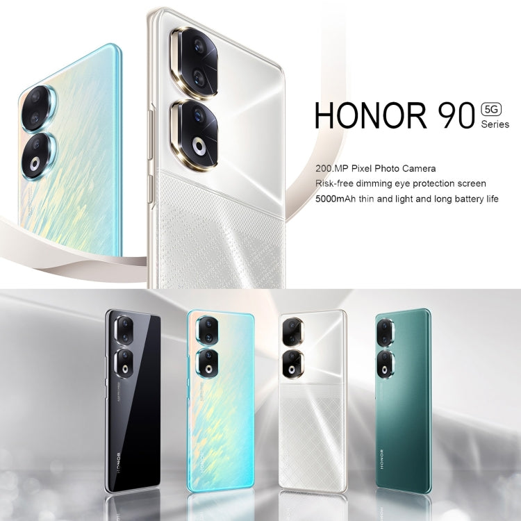 Triple Back Cameras + Dual Front Cameras, Screen Fingerprint Identification, 6.78 inch Magic UI 7.1 Android 13 Qualcomm Snapdragon 8+ Gen 1 Octa Core up to 3.0GHz, Network: 5G, OTG, NFC, Not Support Google Play, Honor 90 Pro 5G 16GB+256GB