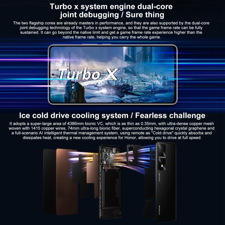 Triple Back Cameras, Face ID / Screen Fingerprint Identification, 6.67 inch Magic UI 7.0 Qualcomm Snapdragon 8+ Gen1 Octa Core up to 3.0GHz, Network: 5G, OTG, NFC, Not Support Google Play, 12GB+512GB