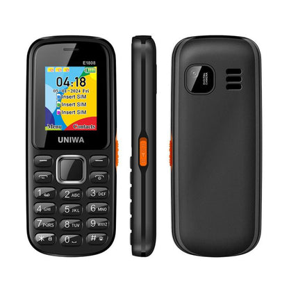 E1808 Elder Keypad Phone, 1.77 inch SC6531E, LED Flashlight, 21 Keys, Network: 2G, Triple SIM, EU Plug