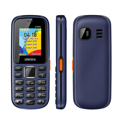 E1808 Elder Keypad Phone, 1.77 inch SC6531E, LED Flashlight, 21 Keys, Network: 2G, Triple SIM, EU Plug