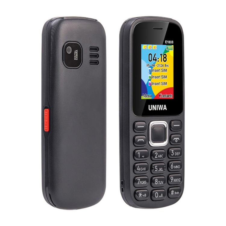 E1808 Elder Keypad Phone, 1.77 inch SC6531E, LED Flashlight, 21 Keys, Network: 2G, Triple SIM, EU Plug