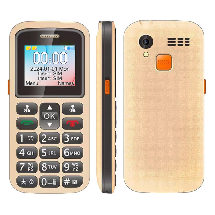 M220 Elder Mobile Phone, 1.77 inch, 800mAh Battery, Network: 2G, SOS, LED Flashlight, FM, EU Plug, EU Plug