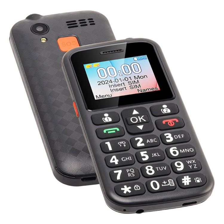 M220 Elder Mobile Phone, 1.77 inch, 800mAh Battery, Network: 2G, SOS, LED Flashlight, FM, US Plug, US Plug