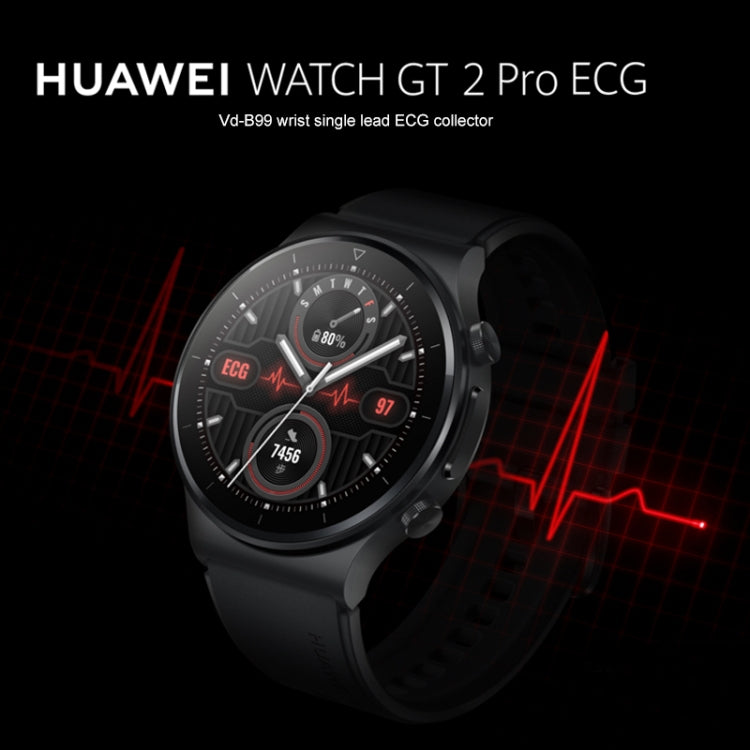 HUAWEI WATCH GT 2 Pro ECG Ver. Bluetooth Fitness Tracker Smart Watch 46mm Wristband, Kirin A1 Chip, Support GPS / ECG Monitoring, ECG Ver.