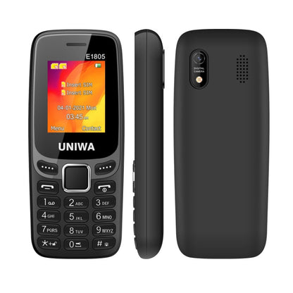 E1805, 1.77 inch, SC6531E, 21 Keys, Support Bluetooth, Torch, FM, MP3, MP4, GSM, Dual SIM