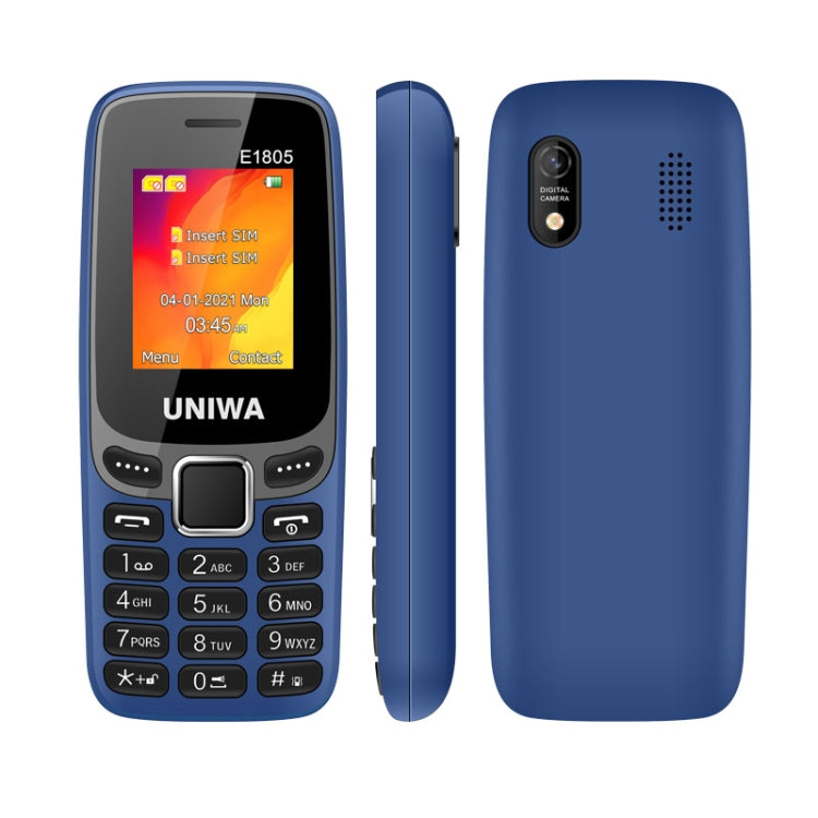 E1805, 1.77 inch, SC6531E, 21 Keys, Support Bluetooth, Torch, FM, MP3, MP4, GSM, Dual SIM